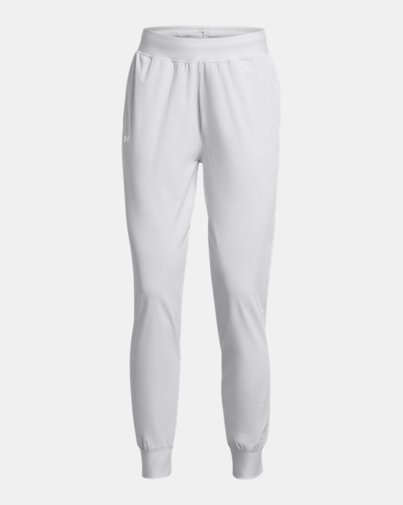 Women's UA Rival High-Rise Woven Pants, Gray, pdpMainDesktop image number 4